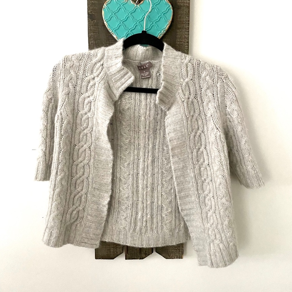 Kenar Short Sleeve Cashmere Cable-knit Cardigan
